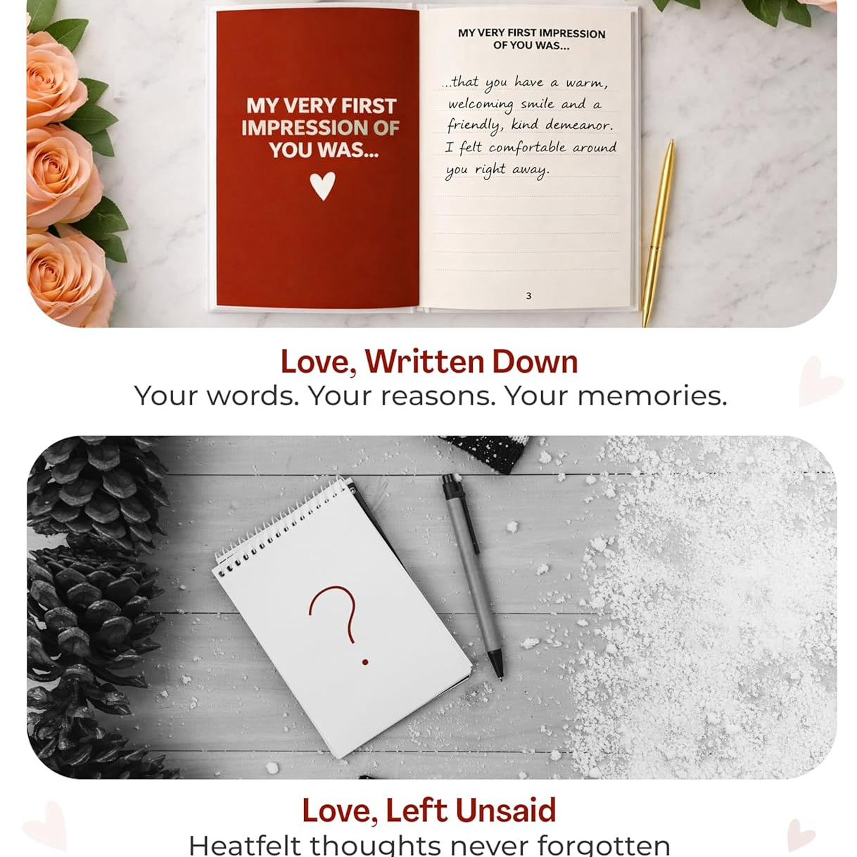 THIS IS WHY YOU'RE MINE-journal- beautifully designed i love you book