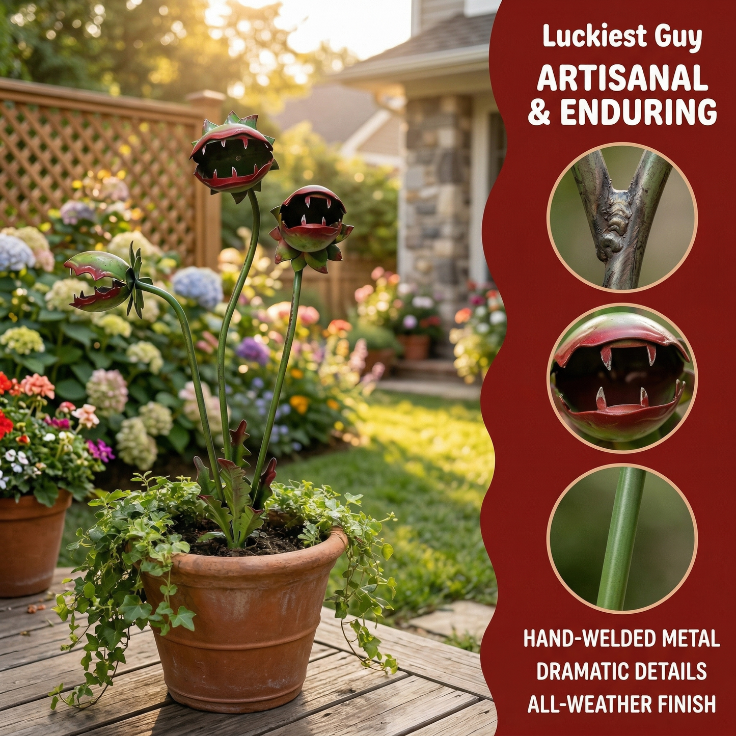 🪴Whimsical Metal Carnivorous Plant Garden Stake