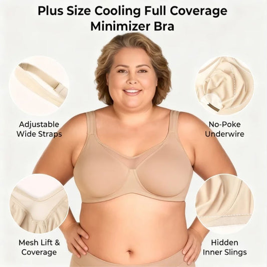 💕Last Day Special Price 16.99$ ! 💝Women's Elegant Sheer Full Coverage Plus Size Bra